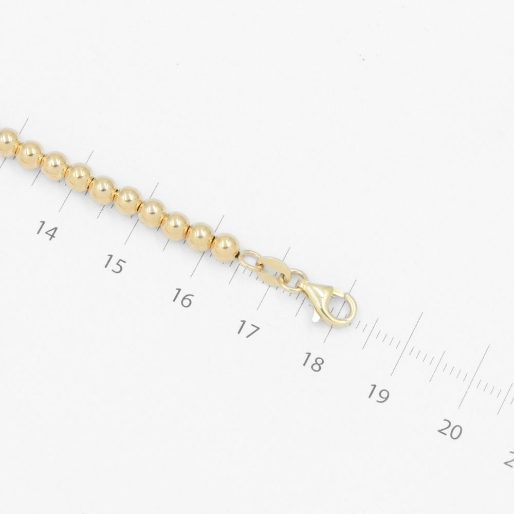 Pulsera de Oro 14k en Tejido de Esferas Huecas de Estilo Brillante mod. 8277