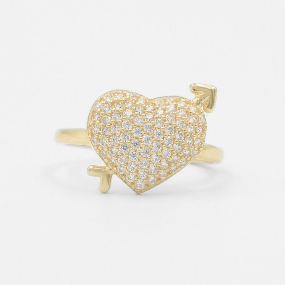 Anillo de Oro 14k Corazón Flechado mod. 8249