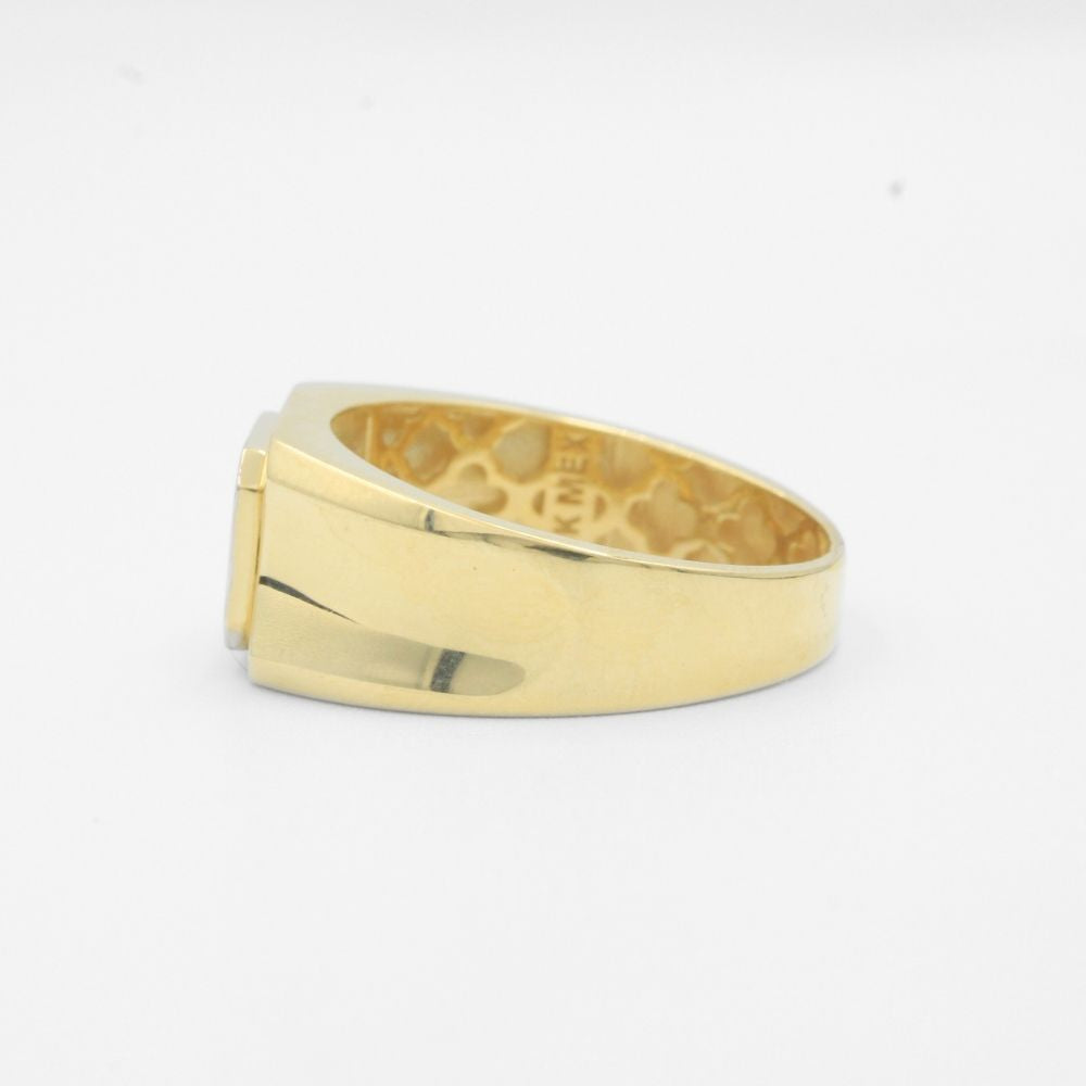 Anillo de Oro 14k con Zirconia Brillante en Diseño Confort mod. 7926