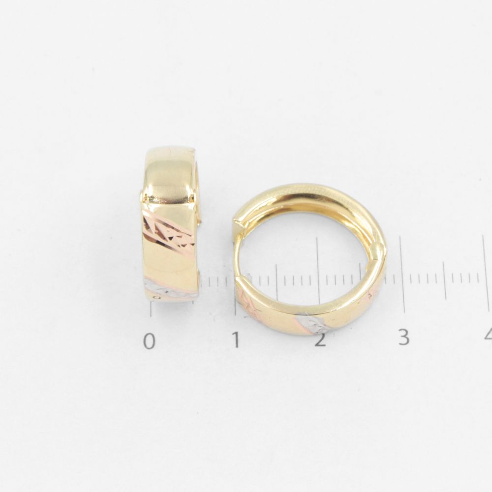 Grapa de Oro 14k en Diseño Fino Brillante con Forma Diagonal mod. 8341