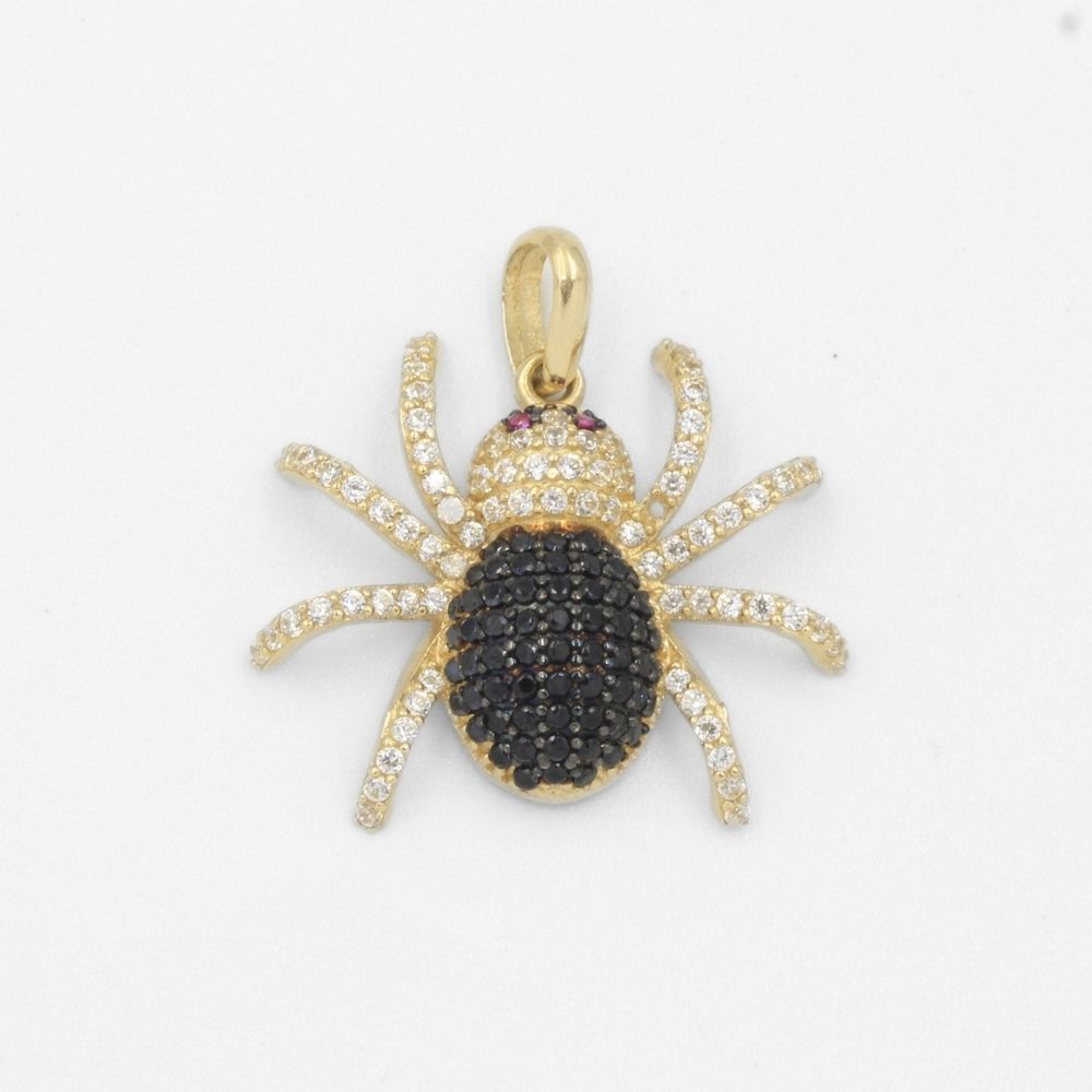 Dije de Oro 14k Tarántula Brillante en Diseño Hueco mod. 7703