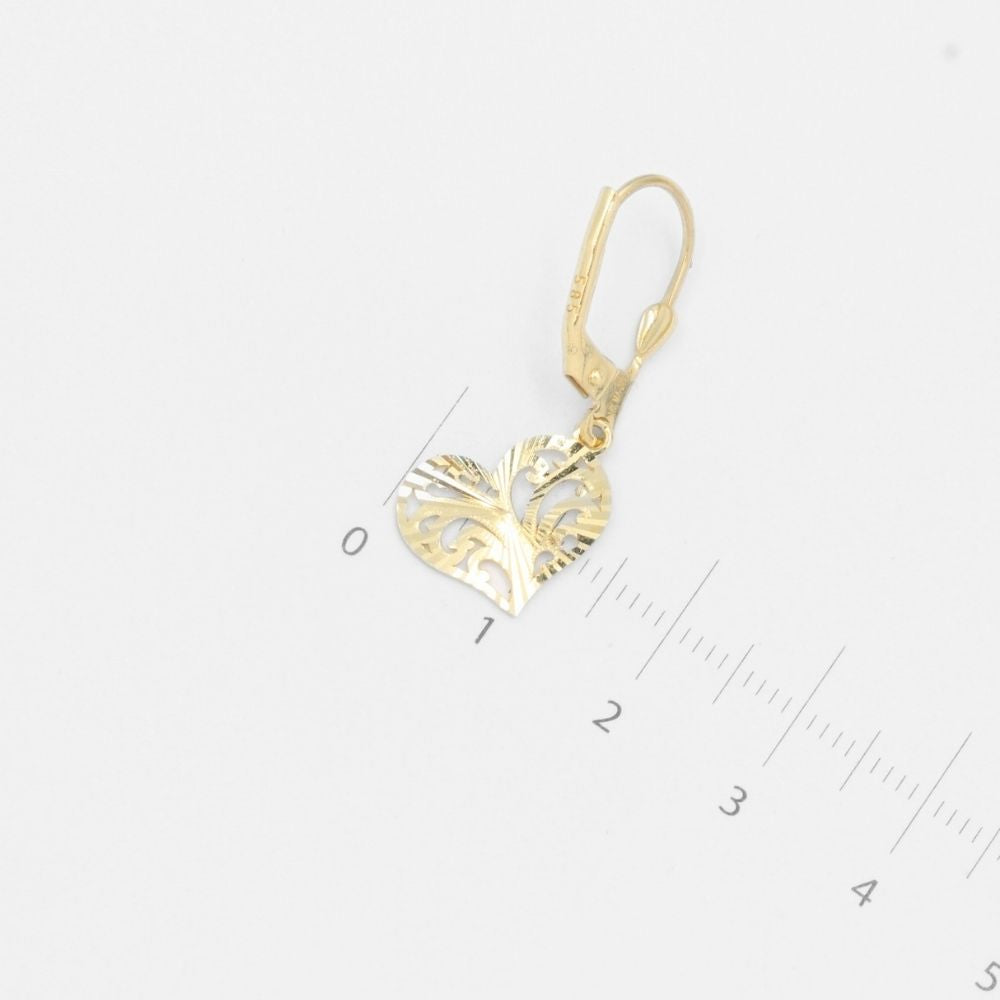 Grapa de Oro 14k Corazones de Calado Especial con Diamantado Fino mod. 7767