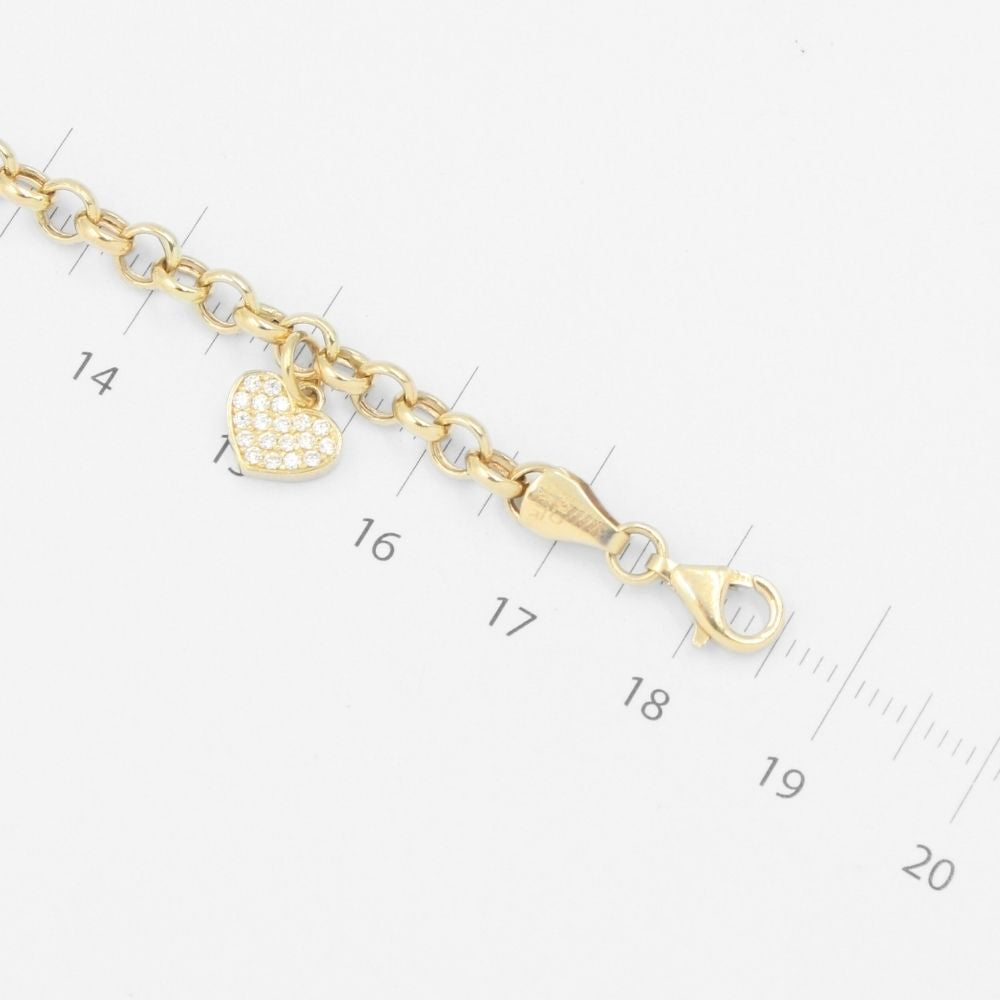 Pulsera de Oro 14k de Tejido Belcher Hueco con Charms Especiales mod. 8256