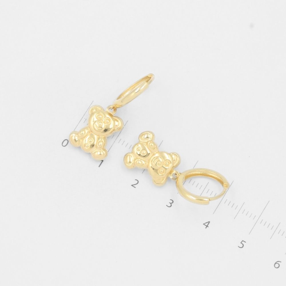 Grapa de Oro 14k Ositos Inflados y Brillantes mod. 7854