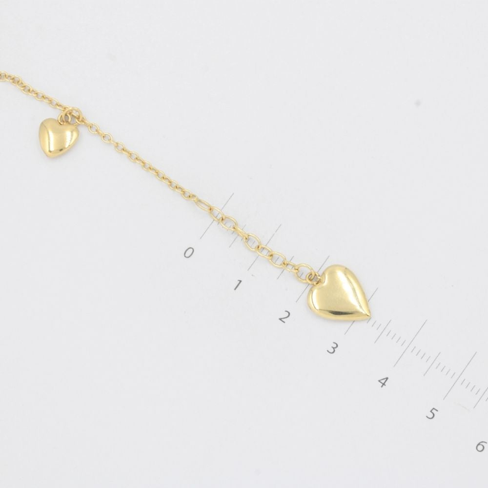 Pulsera de Oro 14k con Sagrado Corazón y Cruz con Zirconia mod. 8131