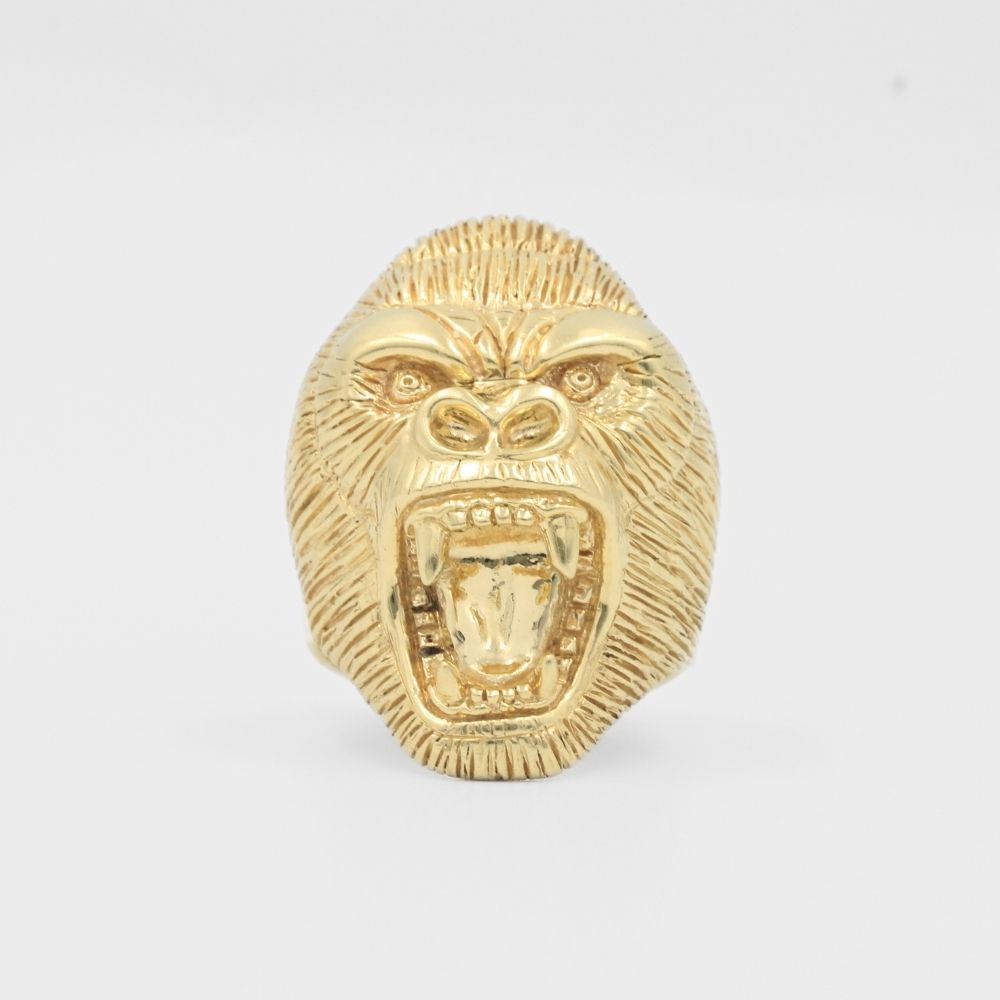 Anillo de Oro 14k King Kong Sólido mod. 8192