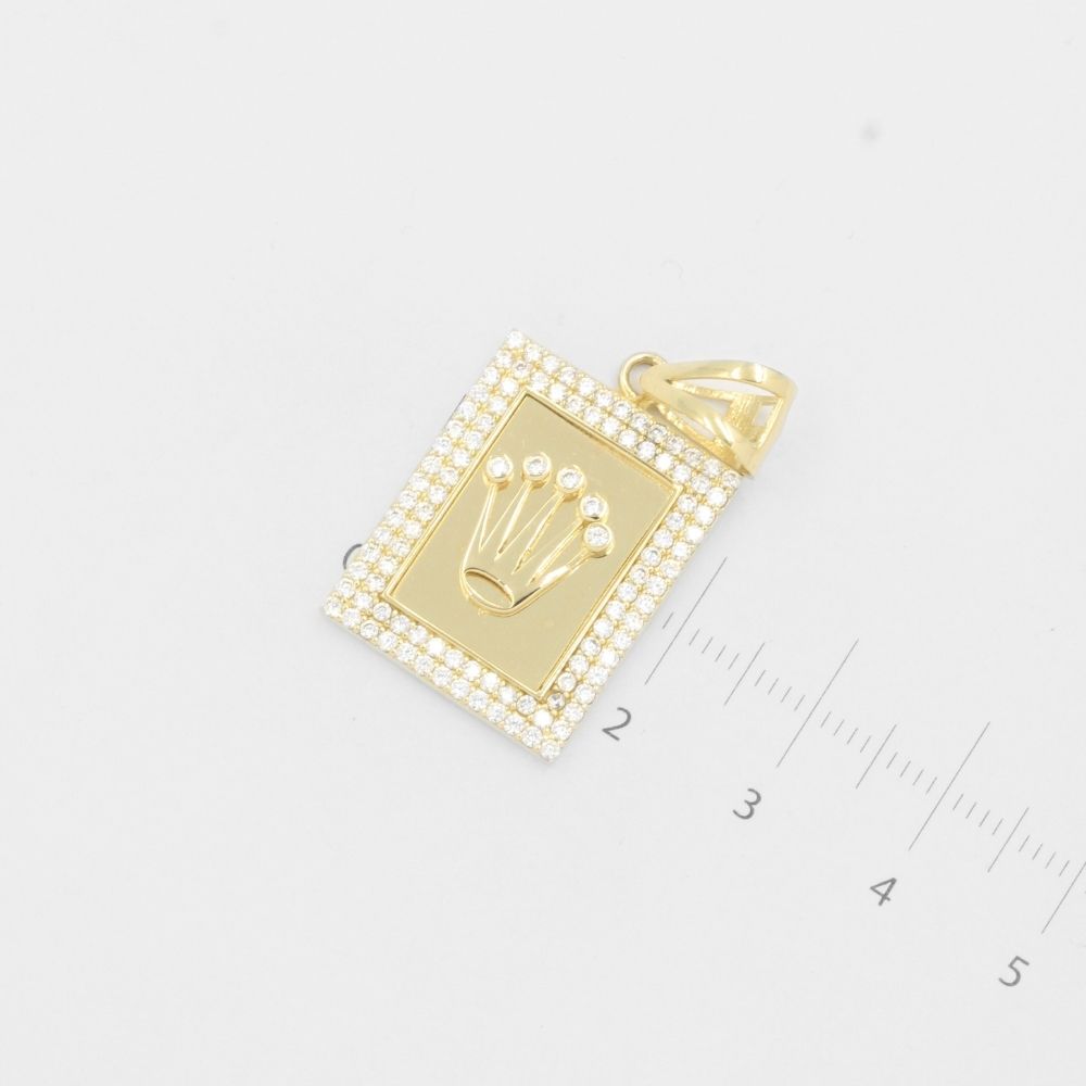 Dije de Oro 14k con Corona Elegante con Zirconias mod. 8037