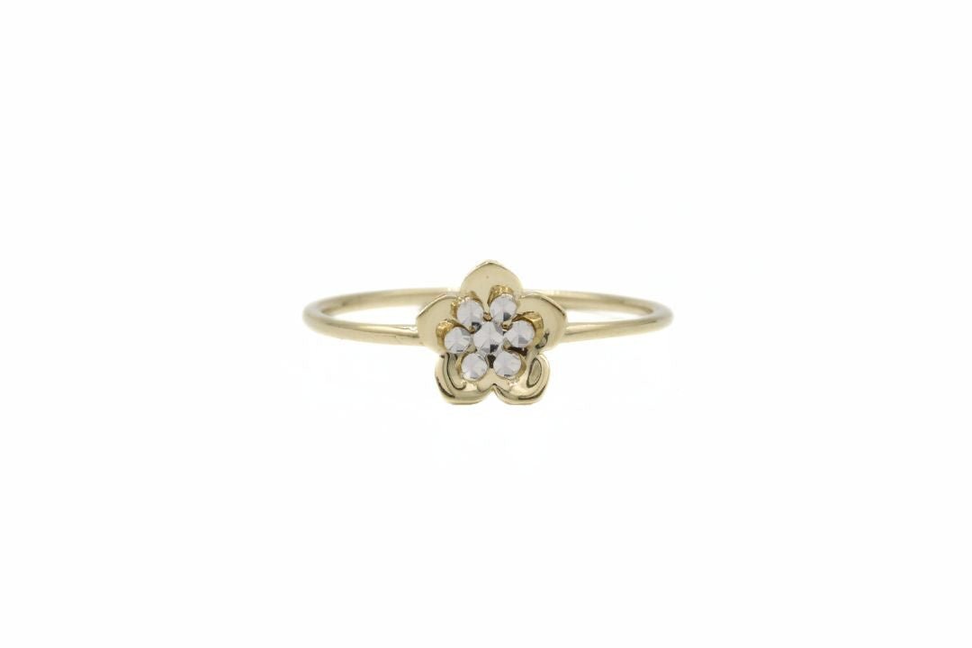 Anillo con Flor Brillante con Círculos Diamantados mod. 6383 - Joyería Orovel’s