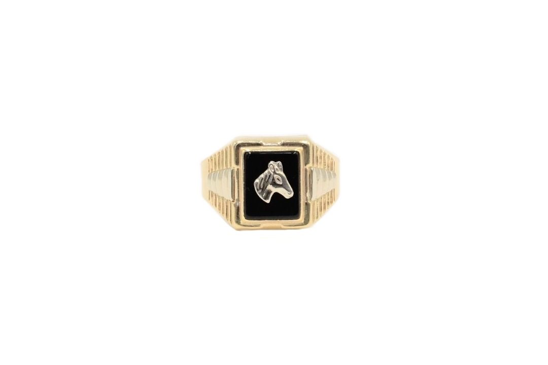 Anillo con imagen de Caballo mod. 5025 - Joyería Orovel’s