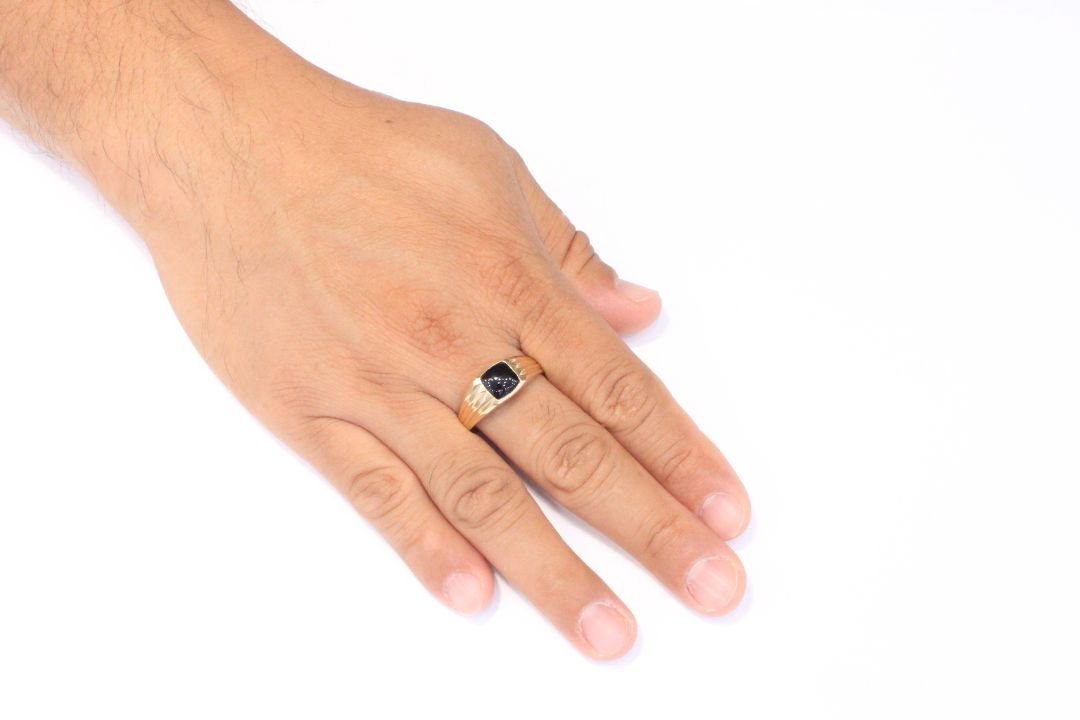 Anillo con Onix Natural mod. 5673 - Joyería Orovel’s