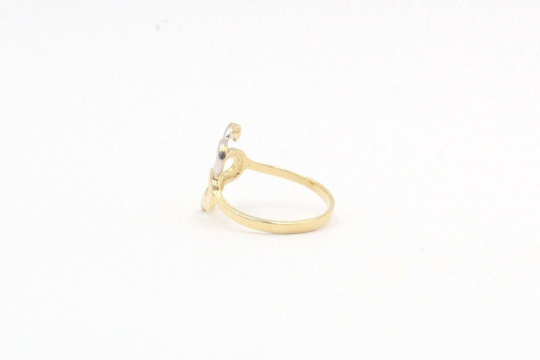 *Anillo de Flor en Oro combinado mod. 4980 - Joyería Orovel’s