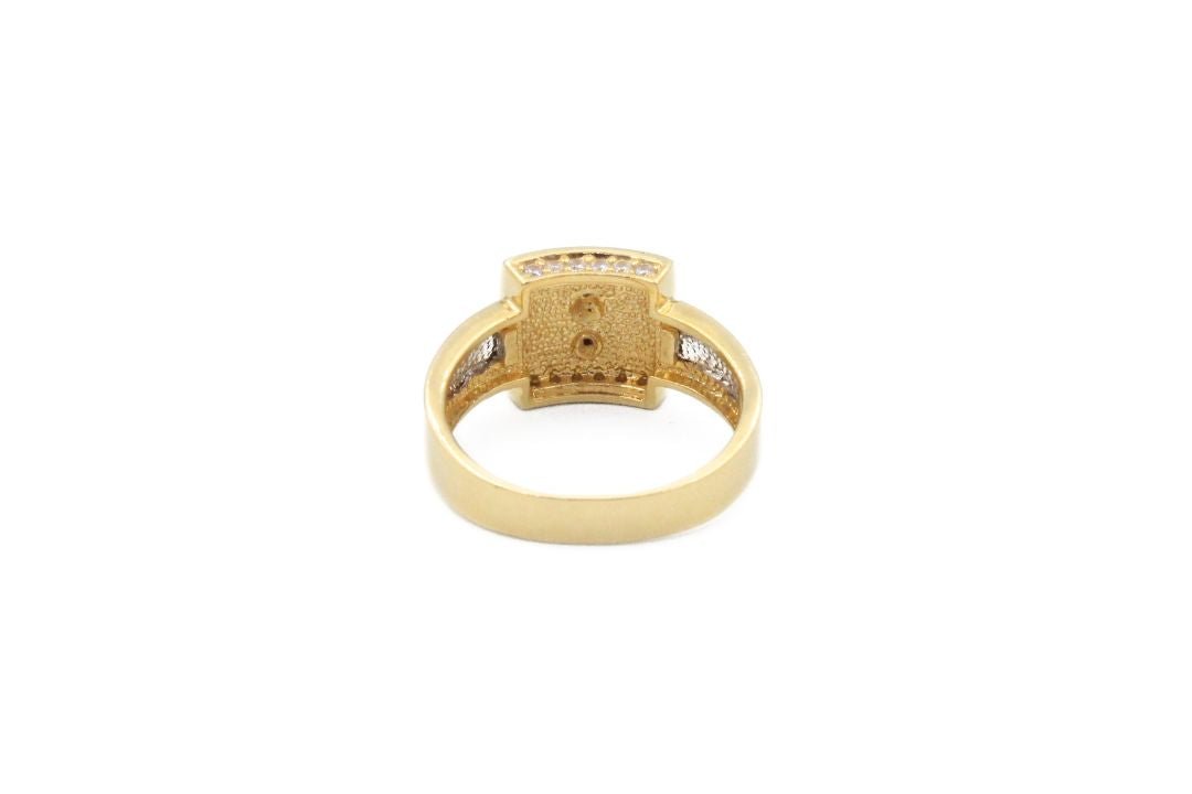 Anillo de León en Oro Combinado mod. 6009 - Joyería Orovel’s